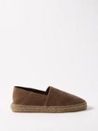 Tom Ford - Grained-nubuck Espadrilles - Mens - Brown
