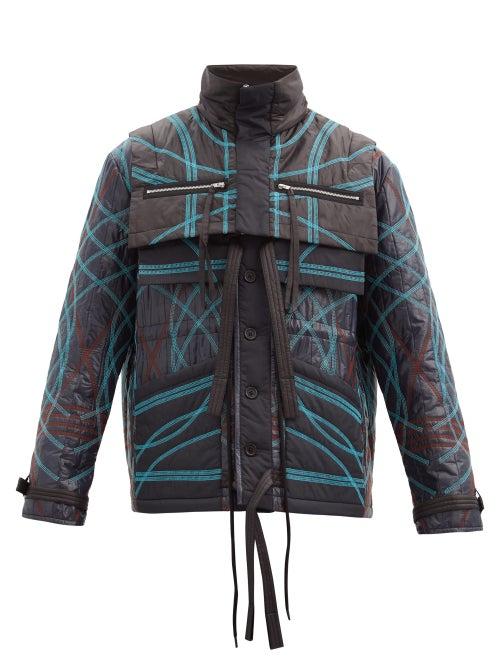 Matchesfashion.com Craig Green - Contrast Overlock Quilted Shell Jacket - Mens - Navy
