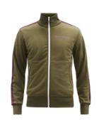 Matchesfashion.com Palm Angels - Logo-print Jersey Track Jacket - Mens - Green Multi