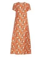 La Doublej Editions Aperol Silk Maxi Dress