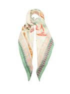 Matchesfashion.com Etro - Animal And Foliage-print Wool-gauze Scarf - Womens - White Multi