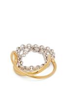 Matchesfashion.com Charlotte Chesnais - Initial Silver And Gold Plated Chain Bracelet - Womens - Gold