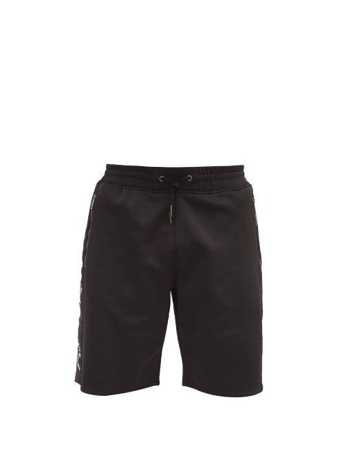 Matchesfashion.com Givenchy - Refracted Logo-jacquard Jersey Track Shorts - Mens - Black