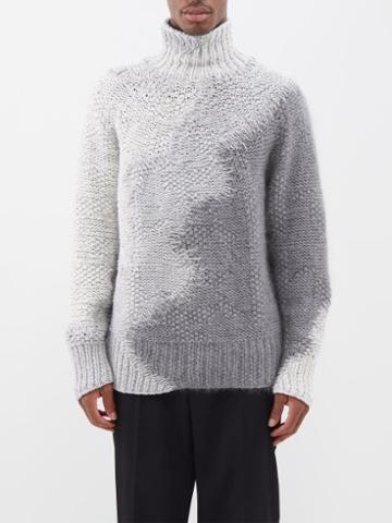 Zegna - Oasi Roll-neck Cashmere-blend Sweater - Mens - Grey Multi