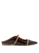 Ladies Shoes Malone Souliers - Maureen Backless Leather Flats - Womens - Black Nude