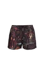 Matchesfashion.com Paul Smith - Sunbathers Print Swim Shorts - Mens - Black