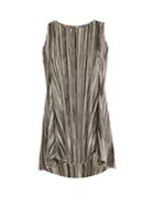 Pleats Please Issey Miyake Striped Pleated Sleeveless Top