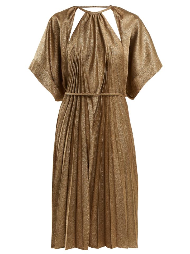 Maison Margiela Pleated Cut-out Dress