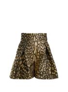 Matchesfashion.com Dolce & Gabbana - High Rise Leopard Lam Shorts - Womens - Leopard