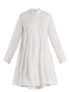 Juliet Dunn Leaf-embroidery Cotton Dress
