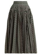 Calvin Klein 205w39nyc Pleated Checked Jacquard Midi Skirt