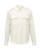 Matchesfashion.com Helmut Lang - Back-straps Cotton-twill Shirt - Mens - Cream
