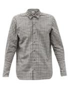 Matchesfashion.com Stefan Cooke - Infinity-collar Checked Cotton-poplin Shirt - Mens - Black White
