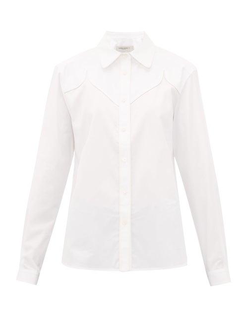 Matchesfashion.com Golden Goose - Madelyn Cotton-poplin Shirt - Womens - White