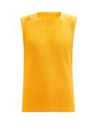 Homme Pliss Issey Miyake - Technical-pleated Tank Top - Mens - Orange
