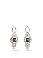 Gucci - Gg Crystal-embellished Hoop Earrings - Womens - Crystal