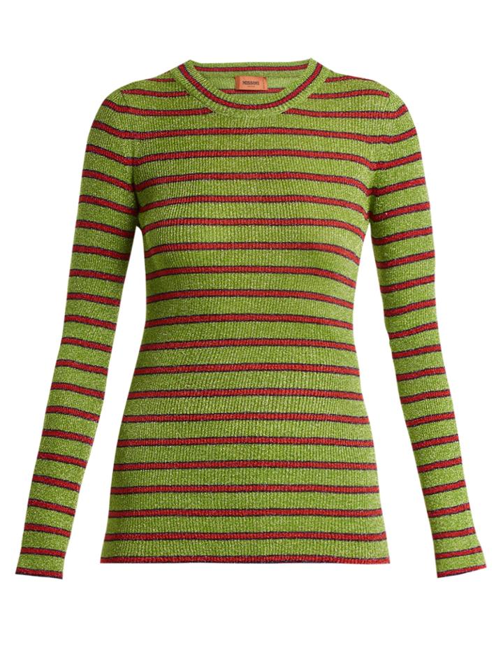 Missoni Striped Long-sleeved Knit Top