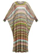 Matchesfashion.com Missoni - Striped Knitted Mesh Dress - Womens - Multi