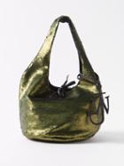 Jw Anderson - Sequinned Shoulder Bag - Womens - Dark Green