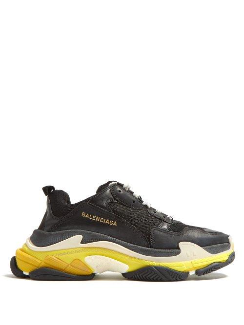 Matchesfashion.com Balenciaga - Triple S Low Top Trainers - Mens - Black Yellow