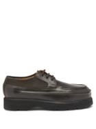 Matchesfashion.com Acne Studios - Square-toe Grained-leather Derby Shoes - Mens - Dark Brown