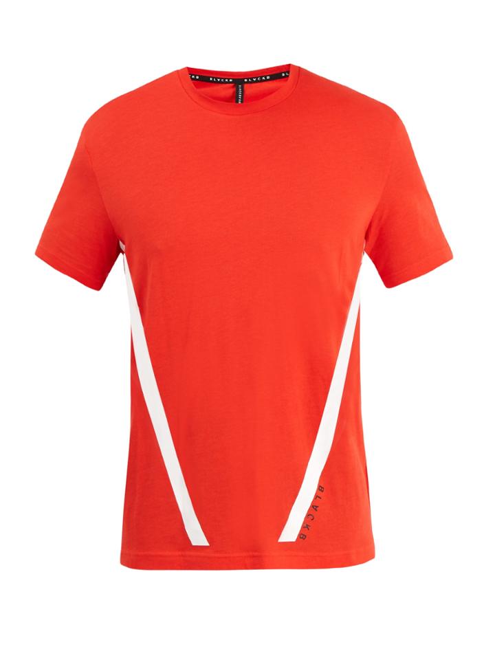 Blackbarrett By Neil Barrett Striped-detail Cotton-blend T-shirt