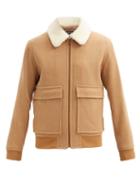 Matchesfashion.com A.p.c. - Bronze Wool-blend Twill Aviator Jacket - Mens - Beige