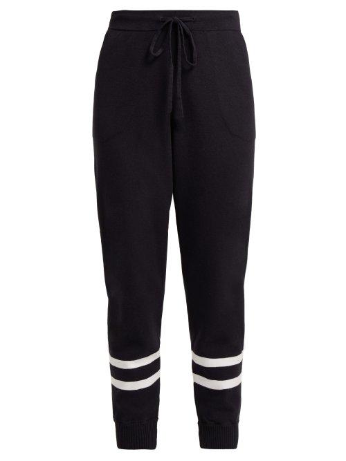 Matchesfashion.com The Upside - Miriam Striped Cotton Blend Track Pants - Womens - Navy