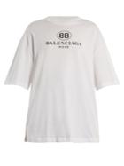 Balenciaga Logo-print Dropped-shoulder Cotton T-shirt