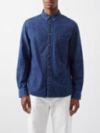 Isabel Marant - Lako P Logo-embroidered Chambray-denim Shirt - Mens - Indigo