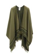 Ladies Accessories Fendi - Logo-jacquard Fringed Silk-blend Shawl - Womens - Dark Green