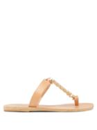 Matchesfashion.com Ancient Greek Sandals - Iris Beaded Chain Leather Sandals - Womens - Tan