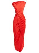 Matchesfashion.com Vivienne Westwood Anglomania - Draped Wrap Jersey Dress - Womens - Red