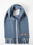 Acne Studios - Canada Fringed Wool Scarf - Womens - Blue