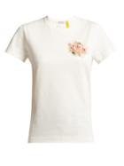 Matchesfashion.com 4 Moncler Simone Rocha - Flower Logo Cotton T Shirt - Womens - White