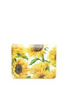 Matchesfashion.com Dolce & Gabbana - Sunflower Print Leather Wallet - Womens - White Multi