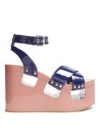Miu Miu Patent-leather Wedge Sandals