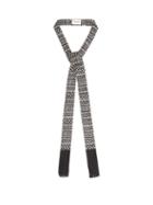 Matchesfashion.com Saint Laurent - Tribal Print Wool Blend Crepe Tie - Mens - Black Multi