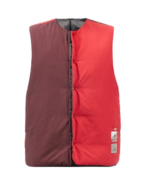 Boramy Viguier - Bi-colour Padded Gilet - Mens - Red
