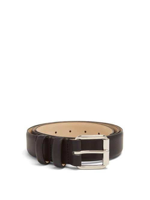 Matchesfashion.com A.p.c. - Paris Leather Belt - Mens - Black