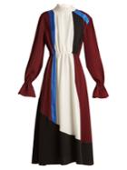 Roksanda Ivone Tri-colour Silk-crepe Dress