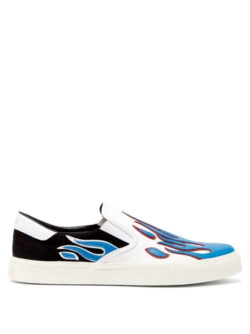 Matchesfashion.com Amiri - Flame Slip-on Trainers - Mens - Blue Multi