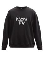 Mens Rtw More Joy By Christopher Kane - More Joy-print Cotton-jersey Sweatshirt - Mens - Black