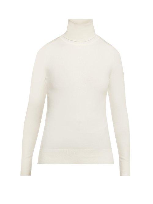 Matchesfashion.com Joostricot - Roll Neck Cotton Blend Sweater - Womens - White