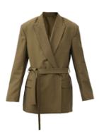 Matchesfashion.com Acne Studios - Jamila Double-breasted Wool-blend Suit Jacket - Womens - Brown