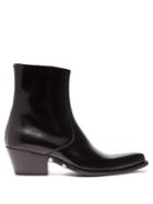 Matchesfashion.com Calvin Klein 205w39nyc - Tex Polished Leather Ankle Boots - Mens - Black