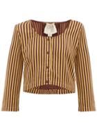 Matchesfashion.com Ace & Jig - Imogen Trapeze Weave Cotton Top - Womens - Beige Multi