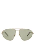 Matchesfashion.com Saint Laurent - Aviator Sunglasses - Mens - Gold