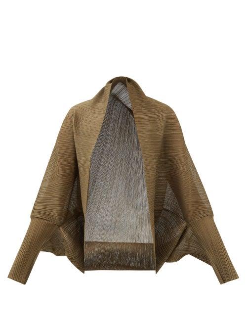 Max Mara - Vesuvio Shawl - Womens - Khaki Brown
