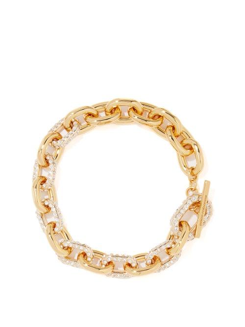 Paco Rabanne - Xl-link Crystal-embellished Necklace - Womens - Gold